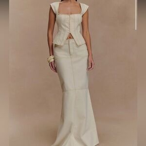 Meshki Cream Loretta Maxi Matching Set